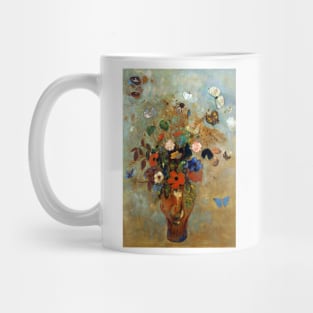Still Life Vase with Butterflies & Flowers 1905 Odilon Redon Mug